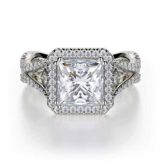MICHAEL M Engagement Rings 18K White Gold Monaco R635-2 R635-2WG