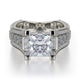 MICHAEL M Engagement Rings 18K White Gold Princess R424-2 R424-2WG
