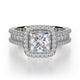 MICHAEL M Engagement Rings 18K White Gold Princess R466-2 R466-2WG