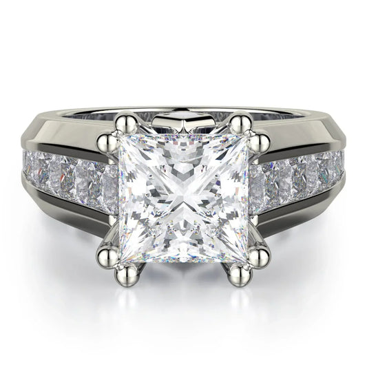 MICHAEL M Engagement Rings 18K White Gold Princess R763-2 R763-2WG