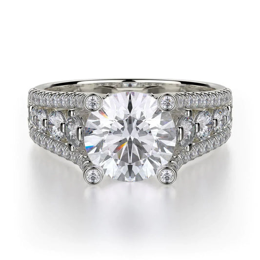 MICHAEL M Engagement Rings 18K White Gold Stella R306-2 R306-2WG