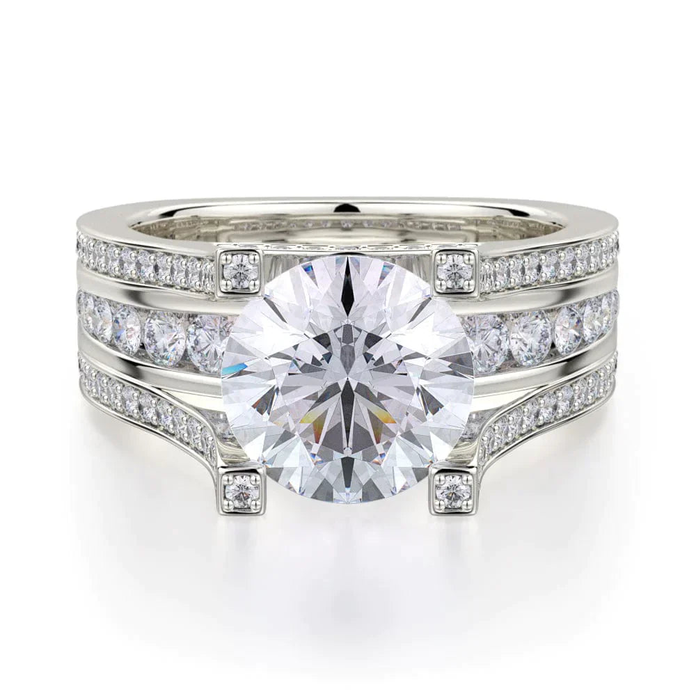 MICHAEL M Engagement Rings 18K White Gold Stella R410-2 R410-2WG