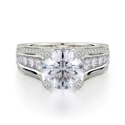 MICHAEL M Engagement Rings 18K White Gold Stella R416-2 R416-2WG