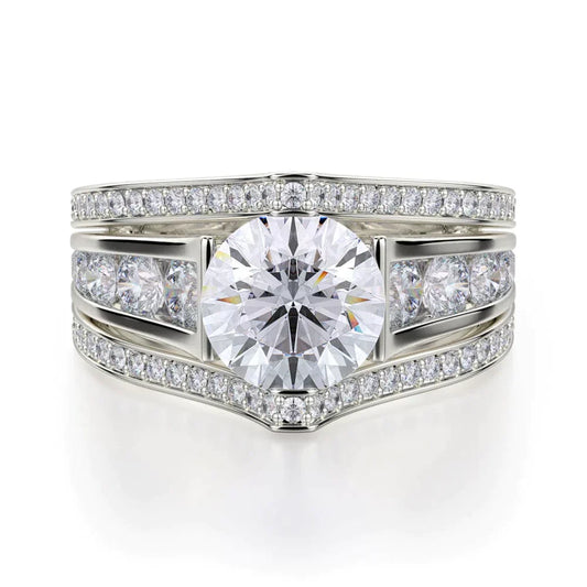 MICHAEL M Engagement Rings 18K White Gold Stella R417-2 R417-2WG