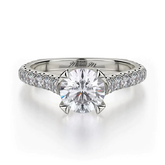 MICHAEL M Engagement Rings 18K White Gold Stella R655S-1 R655S-1WG