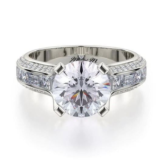 MICHAEL M Engagement Rings 18K White Gold Stella R690-2 R690-2WG