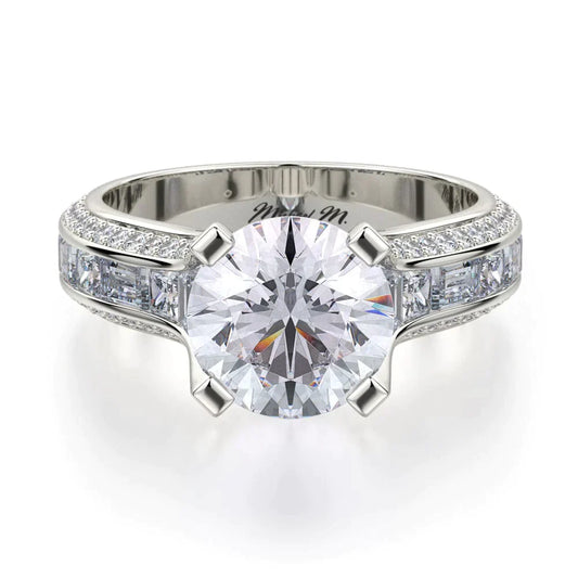 MICHAEL M Engagement Rings 18K White Gold Stella R690-2 R690-2WG