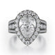MICHAEL M Engagement Rings 18K White Gold Stella R766-2 R766-2WG