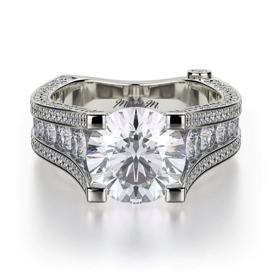 MICHAEL M Engagement Rings 18K White Gold Strada R302-2 R302-2WG