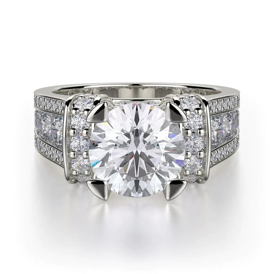 MICHAEL M Engagement Rings 18K White Gold Strada R406-2 R406-2WG