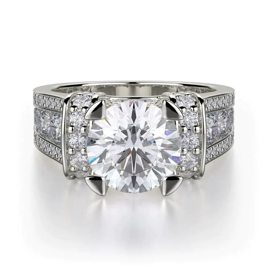 MICHAEL M Engagement Rings 18K White Gold Strada R406-2 R406-2WG