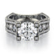 MICHAEL M Engagement Rings 18K White Gold Strada R421-2 R421-2WG