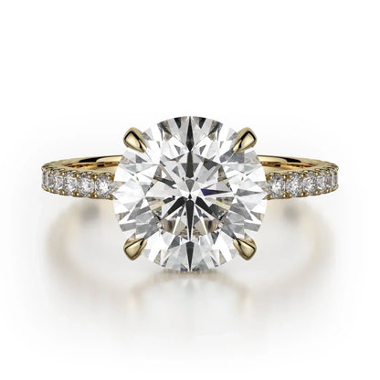 MICHAEL M Engagement Rings 18K Yellow Gold Crown R742-3 R742-3YG