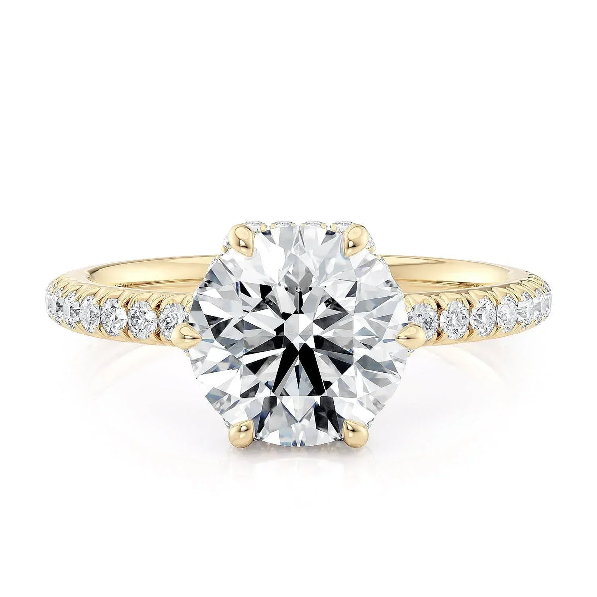 MICHAEL M Engagement Rings 18K Yellow Gold Crown R789-2