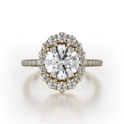 Michael M Center Stone Prong Round Engagement Ring