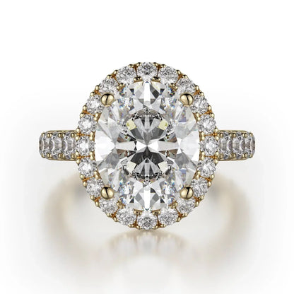 MICHAEL M Engagement Rings 18K Yellow Gold Europa R320L-3-OV R320L-3-OV-YG