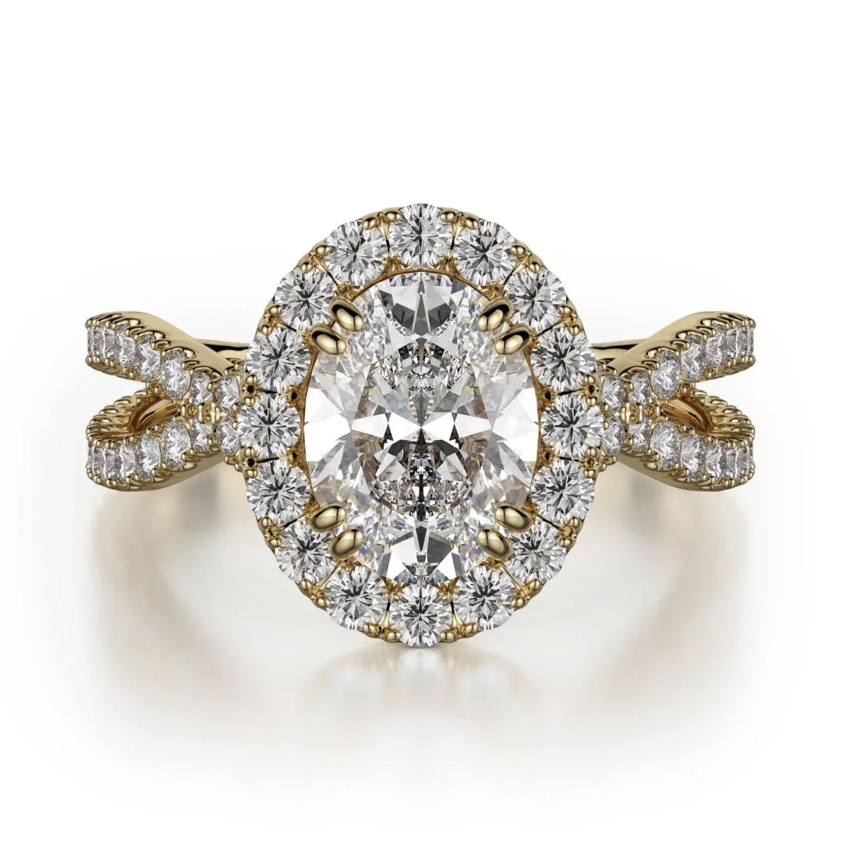 MICHAEL M Engagement Rings 18K Yellow Gold Love R454-2 R454-2YG