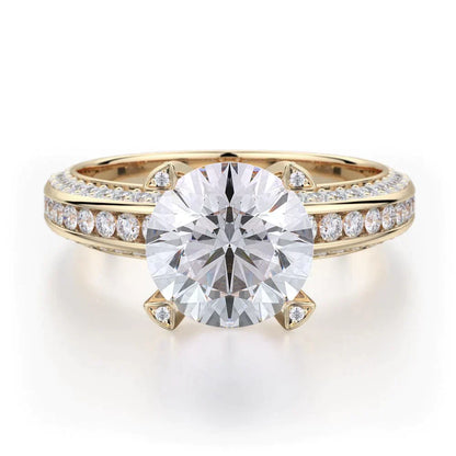 MICHAEL M Engagement Rings 18K Yellow Gold Love R457-2 R457-2YG