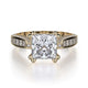 MICHAEL M Engagement Rings 18K Yellow Gold Princess R431-2 R431-2YG