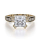 MICHAEL M Engagement Rings 18K Yellow Gold Princess R431-2 R431-2YG