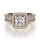 MICHAEL M Engagement Rings 18K Yellow Gold Princess R466-2 R466-2YG