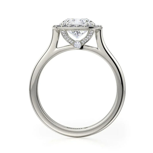 Michael M Center Stone Four Prong Round Engagement Ring