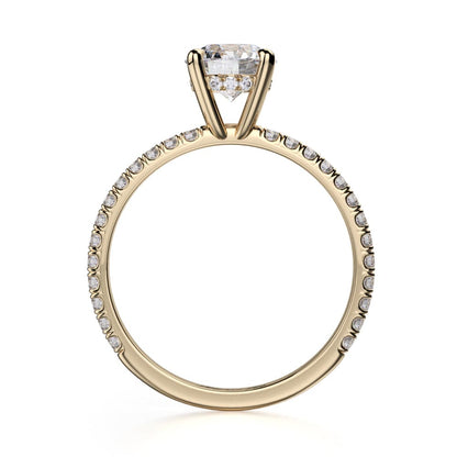 Michael M Hidden Halo Round Engagement Ring