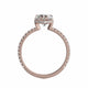 Michael M Hidden Halo Pear Engagement Ring