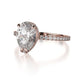Michael M Hidden Halo Pear Engagement Ring