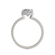 Michael M Hidden Halo Pear Engagement Ring