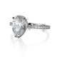 Michael M Hidden Halo Pear Engagement Ring
