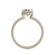 Michael M Hidden Halo Pear Engagement Ring