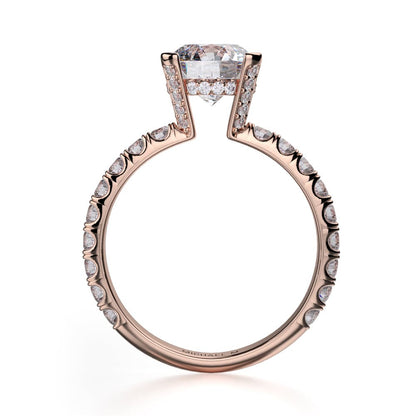 Michael M Hidden Halo Round Engagement Ring