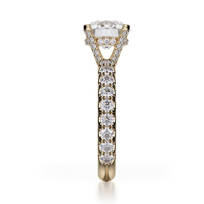 Michael M Hidden Halo Round Engagement Ring
