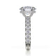 Michael M Hidden Halo Oval Engagement Ring