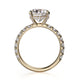 Michael M Hidden Halo Oval Engagement Ring