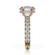Michael M Hidden Halo Oval Engagement Ring