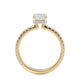 Michael M Hidden Halo Emerald Engagement Ring