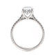 Michael M Hidden Halo Oval Engagement Ring