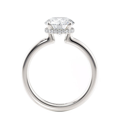 Michael M Hidden Halo Emerald Engagement Ring