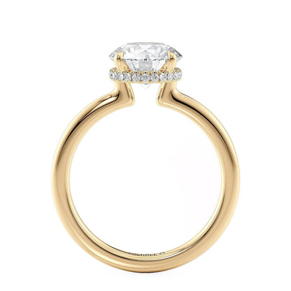 Michael M Hidden Halo Emerald Engagement Ring