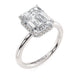 Michael M Hidden Halo Emerald Engagement Ring