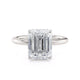 Michael M Hidden Halo Emerald Engagement Ring