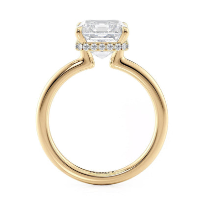 Michael M Hidden Halo Emerald Engagement Ring