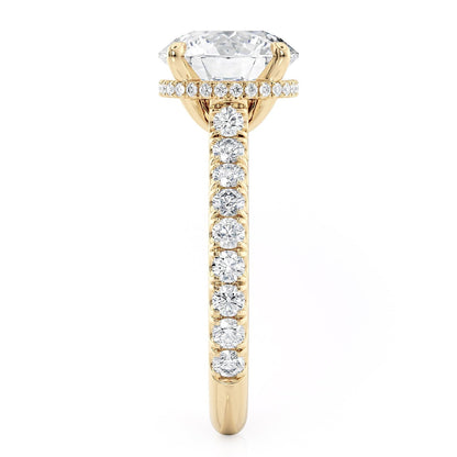 Michael M Hidden Halo Round Engagement Ring