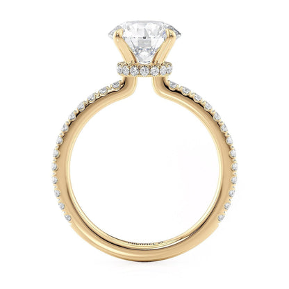 Michael M Hidden Halo Round Engagement Ring