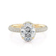 Michael M Hidden Halo Oval Engagement Ring