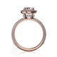 Michael M Halo Oval Engagement Ring