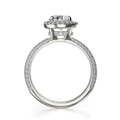 Michael M Halo Oval Engagement Ring