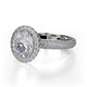 Michael M Halo Oval Engagement Ring